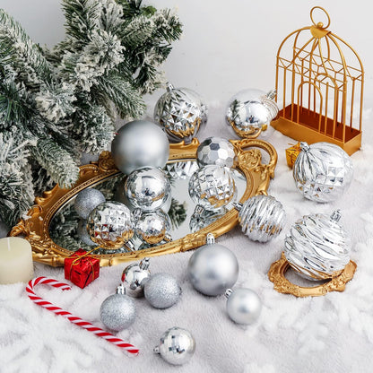 XmasExp 16ct Christmas Balls Ornaments - Shatterproof Large Hanging Balls for Holiday Wedding Party Tree Decoration