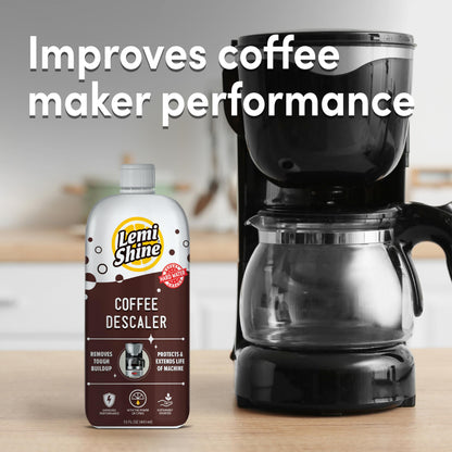 Lemi Shine Coffee Descaler - Food-Grade Citric Acid Coffee Maker Cleaner for Nespresso, Keurig, and More - 15 oz