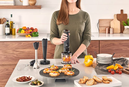 Braun Multiquick 5 Vario Hand Blender (SS Blending Shaft+1.5C Chopper+ Masher + Whisk+ Beaker), MQ5027, Black