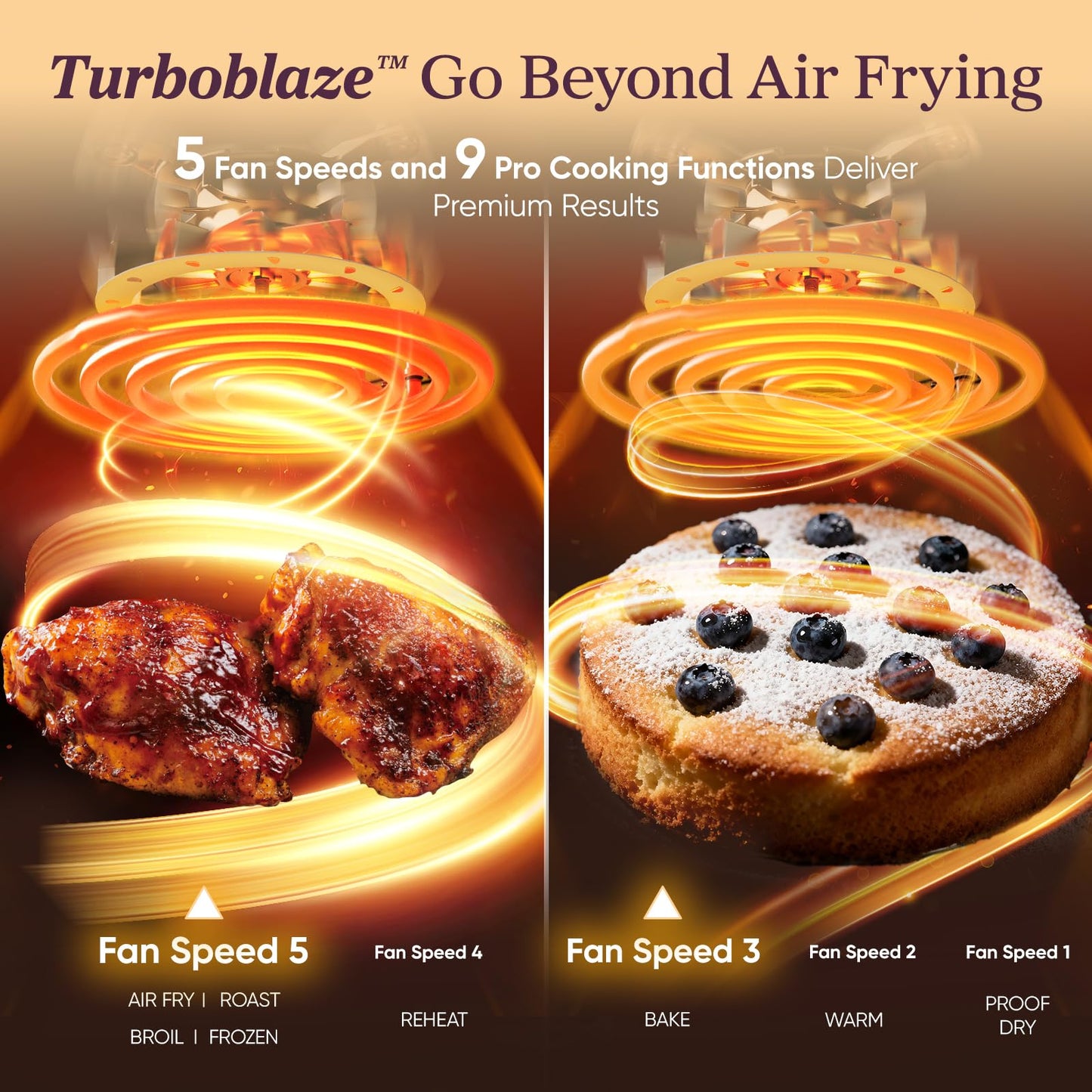 Cosori 9-in-1 TurboBlaze Air Fryer 6 Qt, Premium Ceramic Coating, 90°–450°F, Precise Heating for Even Results, Air Fry, Roast, Bake, Broil, Dry, Frozen, Proof, Reheat, Keep Warm, 120V, Light Gray