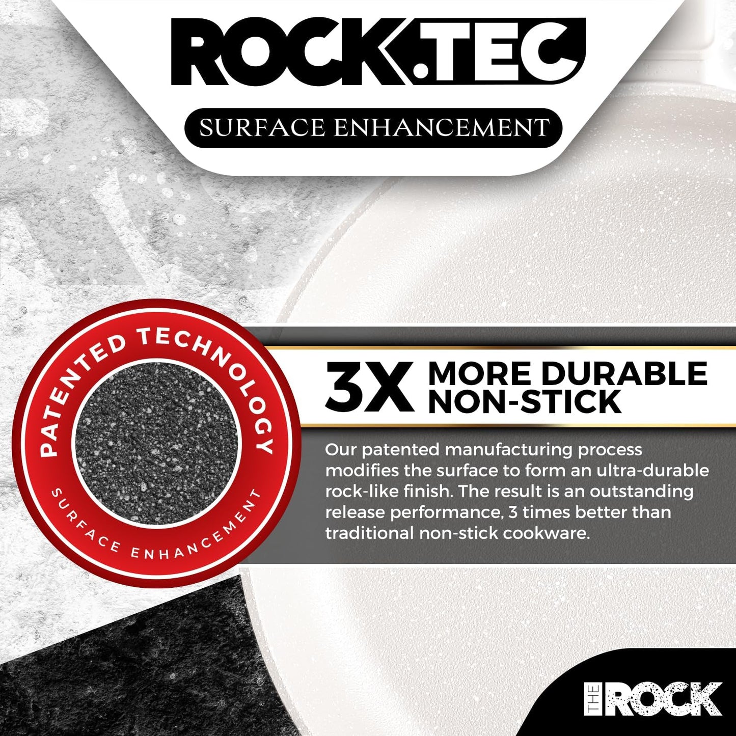 THE ROCK SOHO Ceramic Nonstick Saucepan with Lid, 3.3 Quarts Non Toxic Small Pot with PPG Fusion Pro Coating–Nothing Sticks, Never Warps, Lasts Longer, Induction Compatible, PTFE, PFOA&PFAS Free
