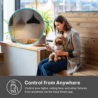 Kasa Matter Smart Dimmer Switch: Voice Control w/Siri, Alexa & Google Assistant | UL Certified | Timer & Schedule | Easy Guided Install | Neutral Wire Required | Single Pole | 2.4GHz Wi-Fi | KS225