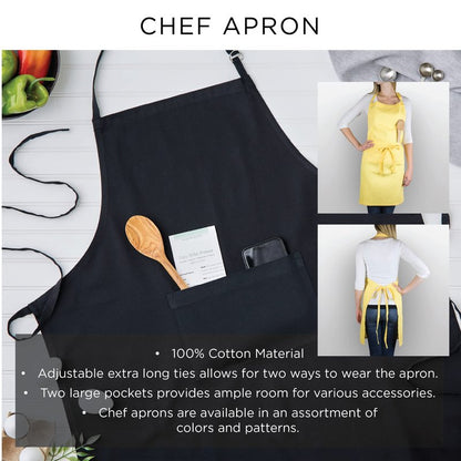 DII Unisex Buffalo Check Kitchen Collection, Classic Farmhouse Chef Apron, One Size, Pink &White