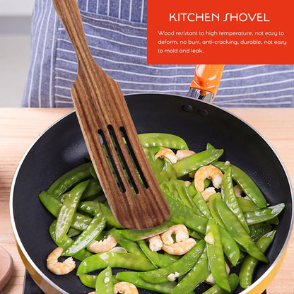 ABOOFAN Slotted Spurtle Set, Wooden Kitchen Utensils for Cooking, Stirring, Mixing, Serving