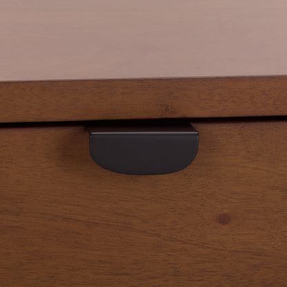 SAFAVIEH Couture Collection - Mayalyn Walnut & Black Wood 2 Drawer Nightstand, Modern Bedside Table with Storage, Fully Assembled Bedroom Furniture (SFV7722A)