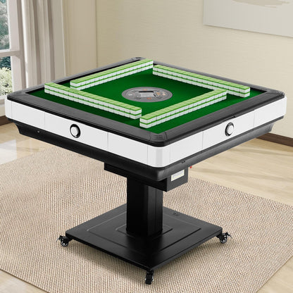 TREZHILU Chinese Mahjong Table Automatic,No Numbered Tiles,with 2 Sets of 42mm 144 Tiles,Automatic Mahjong Table Suitable for Home & Outdoor Leisure, Gifts for Chinese Players