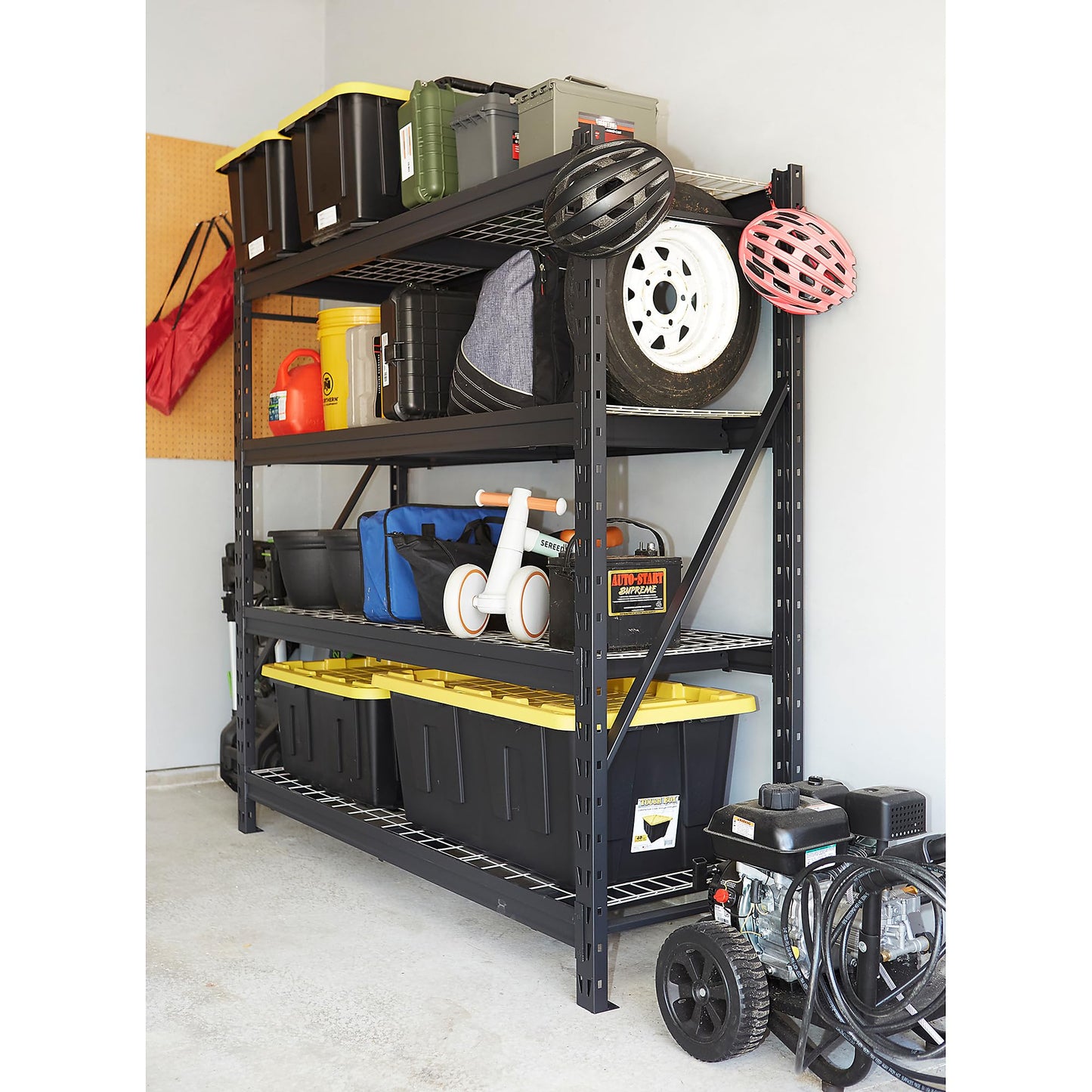 Ironton 4-Tier Industrial Steel Shelving Unit, 8,000-Pound Load Capacity, Garage Storage Rack, 77" W x 24" D x 72" H