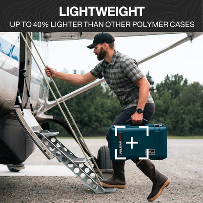 Pelican Air 1595 Travel Case - Large Hard Case Luggage - Suitcase with Wheels (Blue)