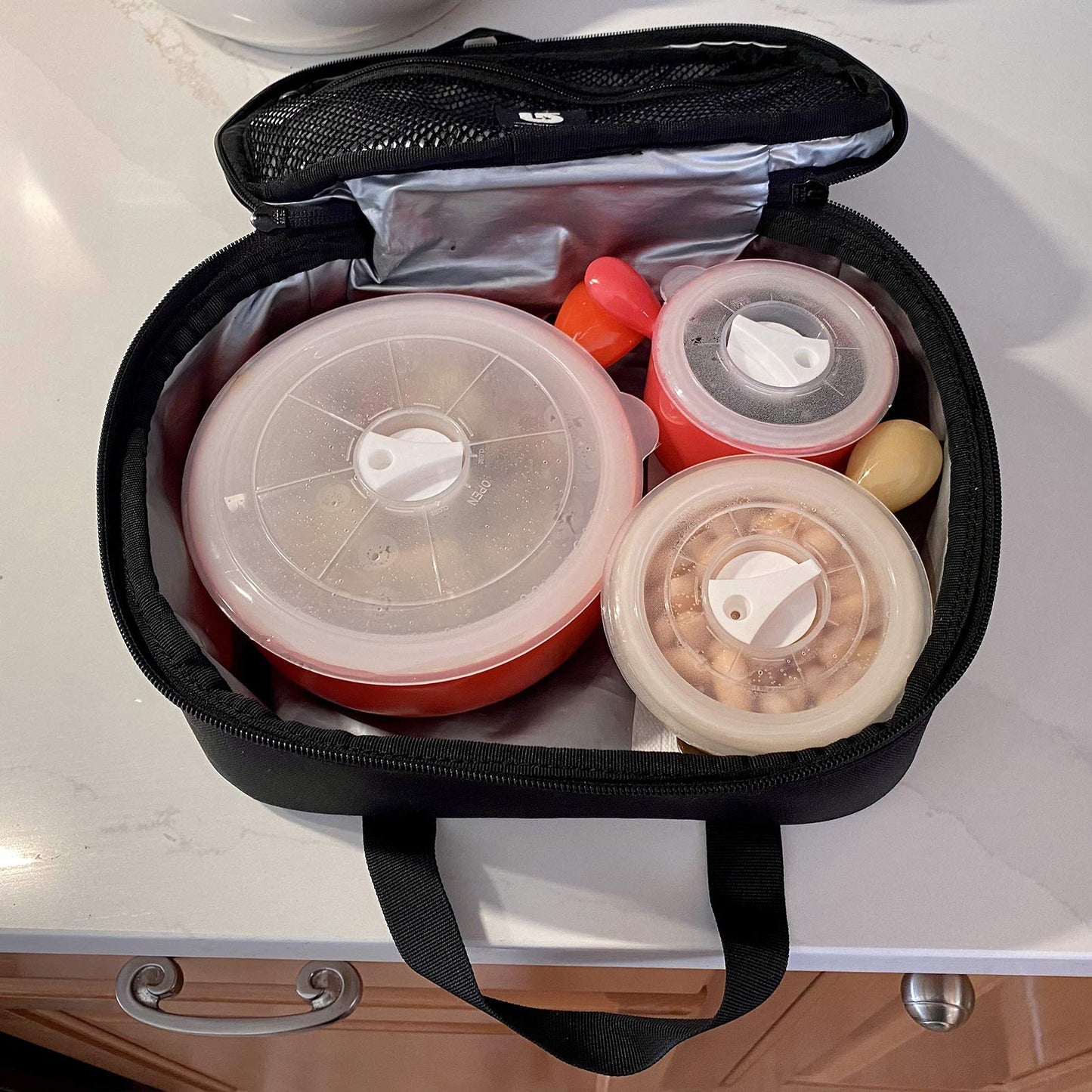 Evelots Microwave Freezer Safe Bowls - 10 Piece Set - With Vented Lids and Handles - Soup Bowls, Ramen, Cookware, Food Container Microwave Safe - BPA Free Plastic
