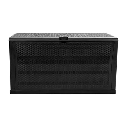Flash Furniture 120 Gallon Plastic Deck Box - All-Weather Patio Storage and Organization for Throw Pillows, Pool Toys or Garden Tools