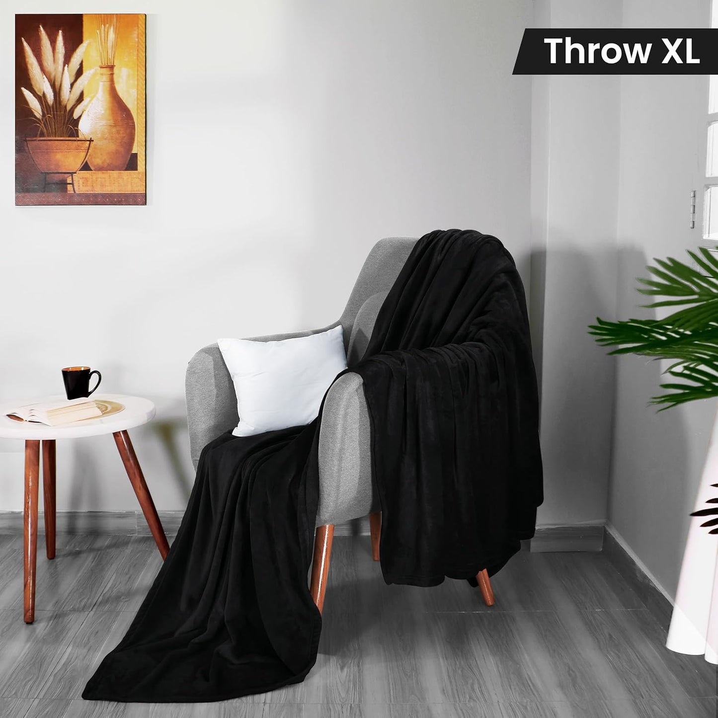 Utopia Bedding Fleece Blanket - XL Ultra Soft & Warm Throw | Black 50x70 Inches, Cozy All-Season Decor