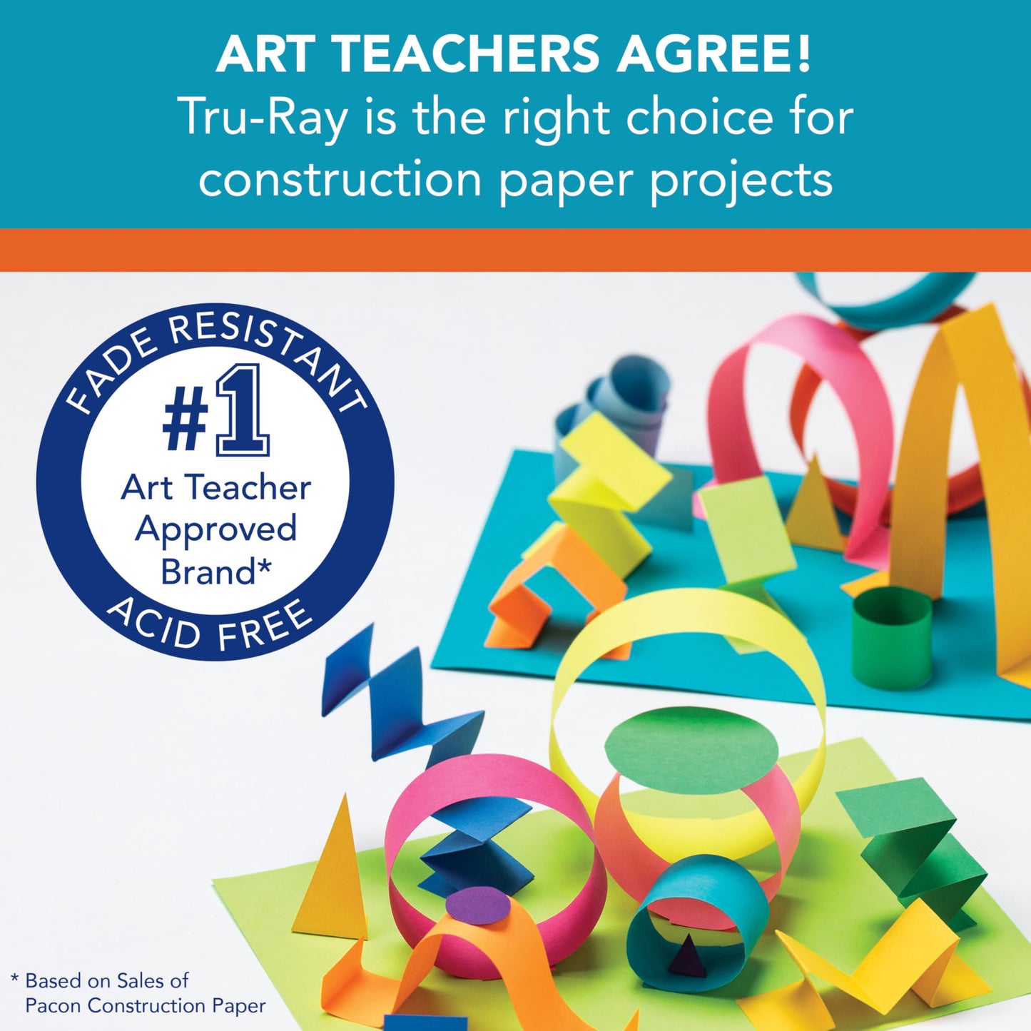 Tru-Ray Construction Paper P103031, 10 Classic Colors, 9" x 12", 50 Sheets
