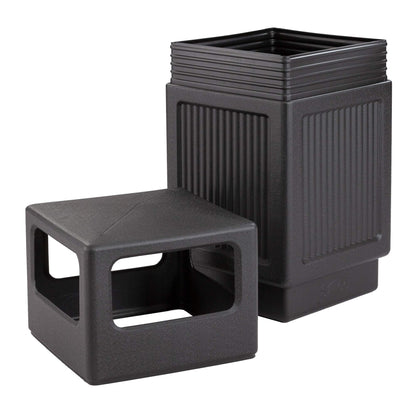 Safco Canmeleon Trash Can, 38 Gallons, Indoor and Outdoor Use, Durable & Weather-Resistant Commercial Garbage Can, Black