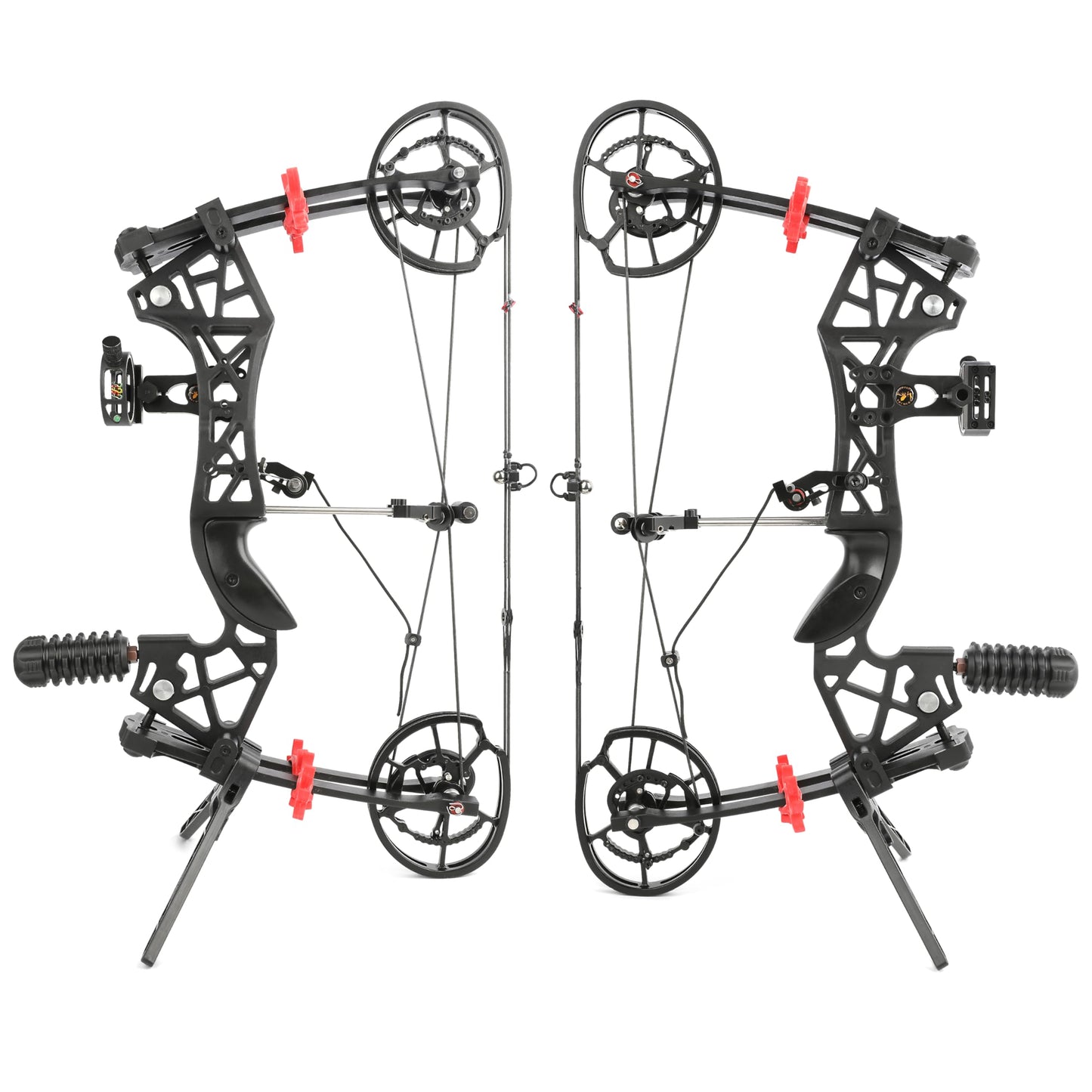 FQH Battle Falcon 40-65 Lbs Short Axle Steel Ball Compound Bow, Dual Use Hunting Archery Set for Adult Beginners Outdoor Training