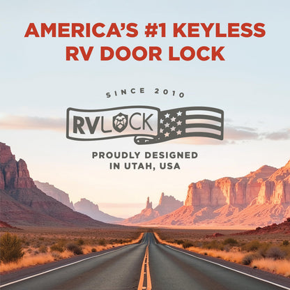 RVLOCK V4 Durable Metal RV Door Lock with Keypad and Remote, Premium Replacement for Trailers, Secure and Convenient Keyless Camper Door Lock Replacement, Patented Security Technology