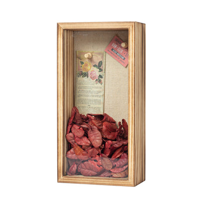Increased Fire Shadow Box Frame 5x10 Shadow Box Display Case with Linen Back of Awards Memorabilia Flower, Pictures, Keepsakes、Bouquet、Medals and More Photos Memory Box Long Skinny