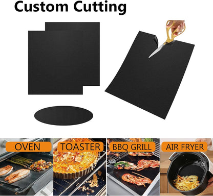 UBeesize 4 Pack Large Oven Liners, 16x24 Inch Heavy Duty Non Stick Teflon Mats for Ovens