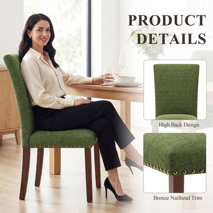 COLAMY Upholstered Parsons Dining Chairs Set of 4