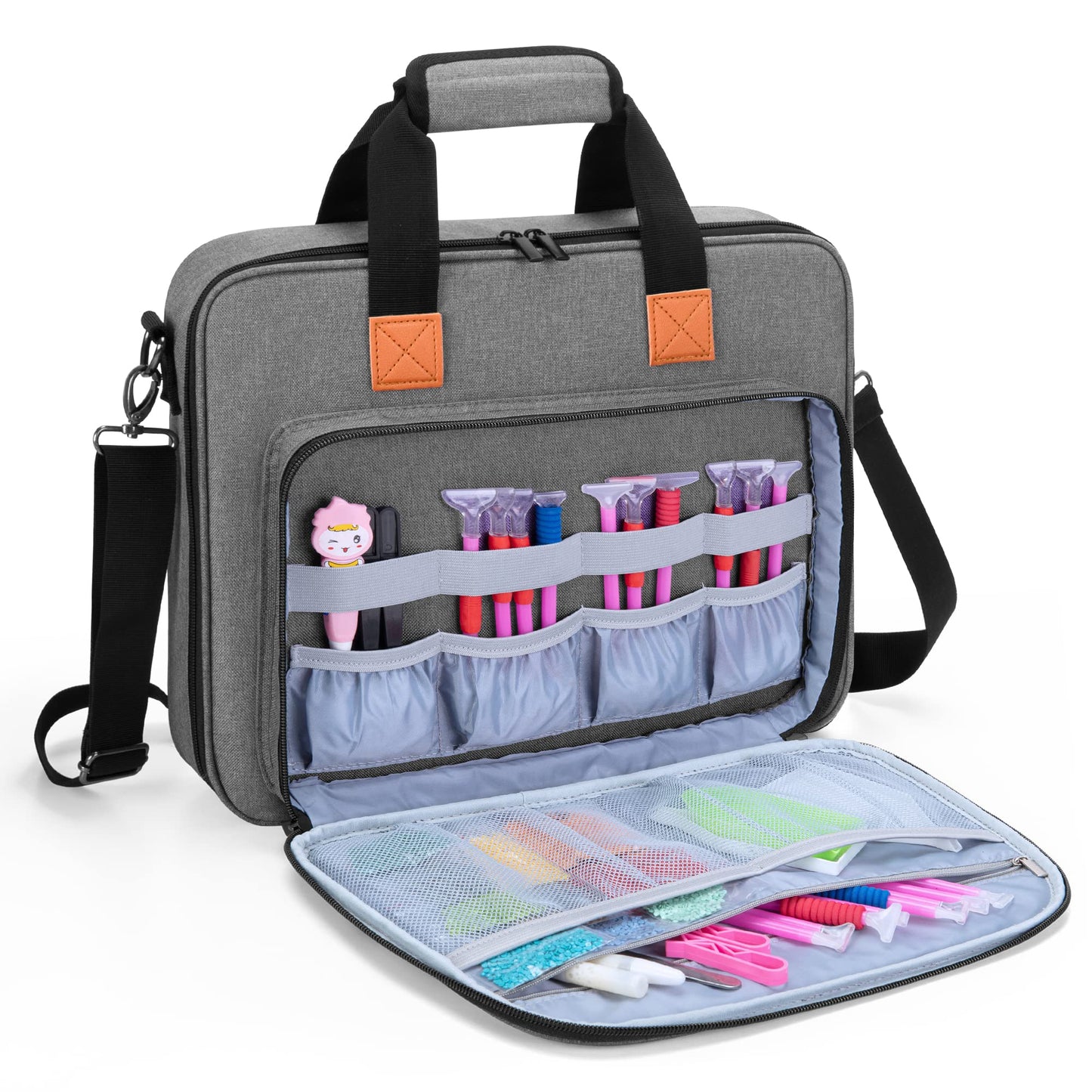 LUXJA Carrying Bag for A4 Light Pad and Diamond Painting Tools, Protective Case for Diamond Painting Light Box and Accessories (Fits for A4 Light Pad), Gray (Bag Only)