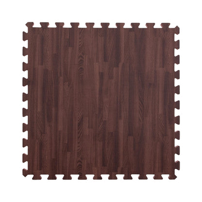 IncStores Premium Soft Wood Print Foam Flooring Tiles | Interlocking Foam Tiles for Home, Gym, Training and Yoga | 5/8" - Cherry, 144 Square Feet