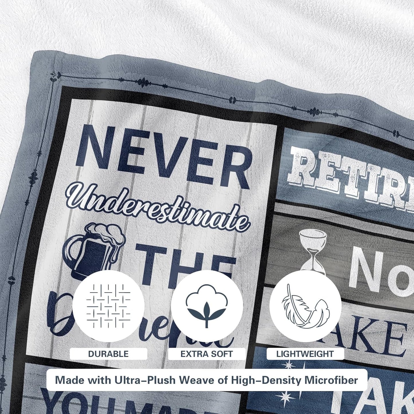 2026, 60"x50" Retirement Gifts for Men/Women Funny Retirement Gifts for Men, Mens Retired Gifts Blanket, Leaving
