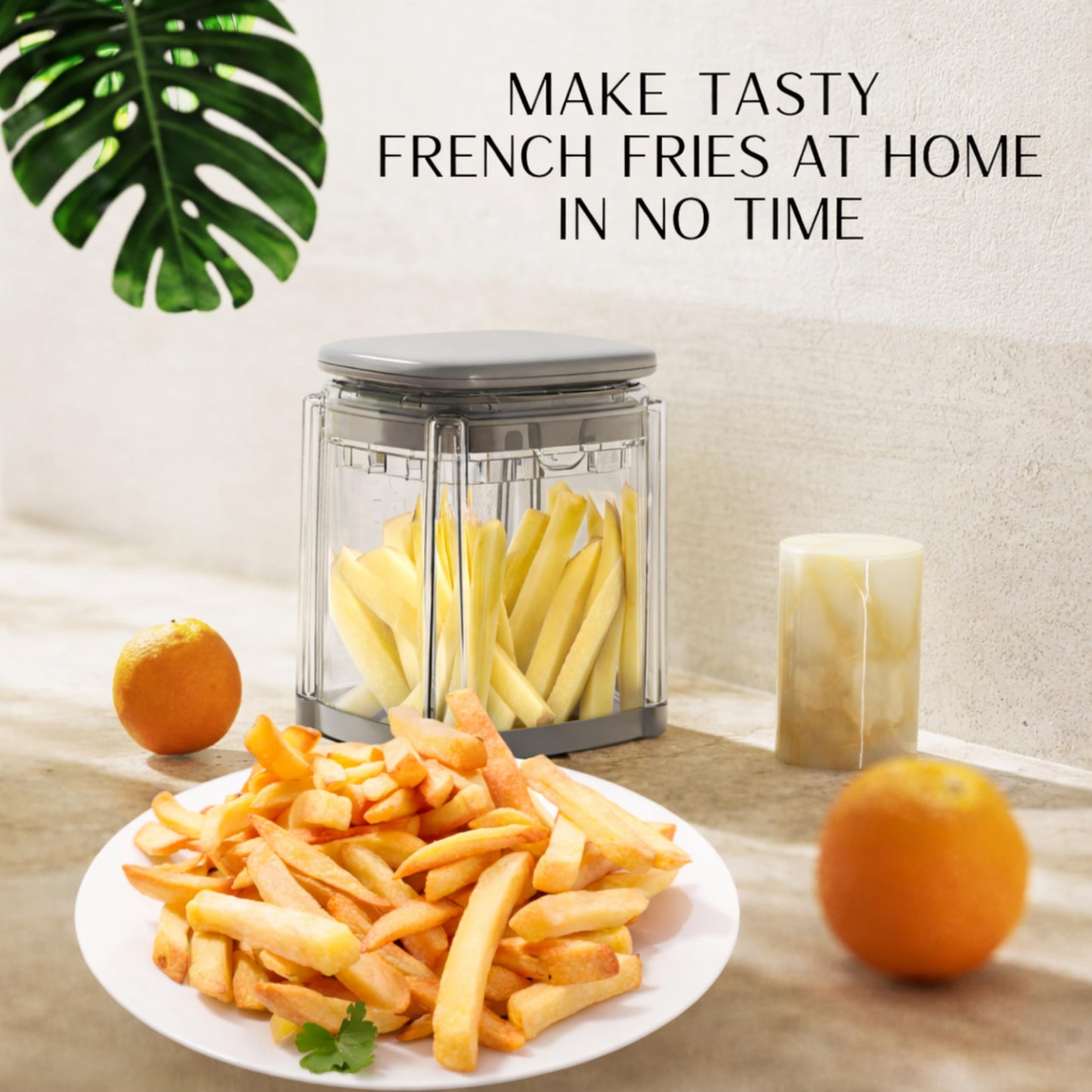 Brieftons PerfectCut Vegetable Chopper: 4-Blade Veggie Dicer Fruit Slicer, Potato French Fry Cutter, Wedge Cutter, Onion Chopper, Egg Slicer with 5 Recipe Ebooks, Safe to Use, Easy to Clean & Store