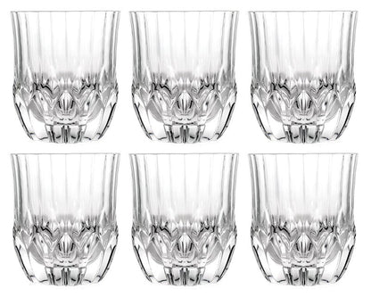 Barski Tumbler Glass - Double Old Fashioned - Set of 6 - Glasses - Designed DOF Crystal Glass Tumblers - For Whiskey - Bourbon - Water - Beverage - Drinking Glasses - 11.75 oz. - Made in Europe