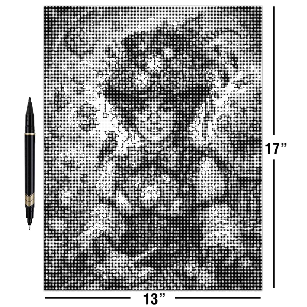 On The Dot Art - Painting Kit for Adults|Gears, Glasses, & Gadgets Victorian Steampunk 13x17 Canvas w/Dual Tip Marker|Alternative to Diamond Painting|No Tiny Pcs No Mess Gothic Fashion Frameable Gift