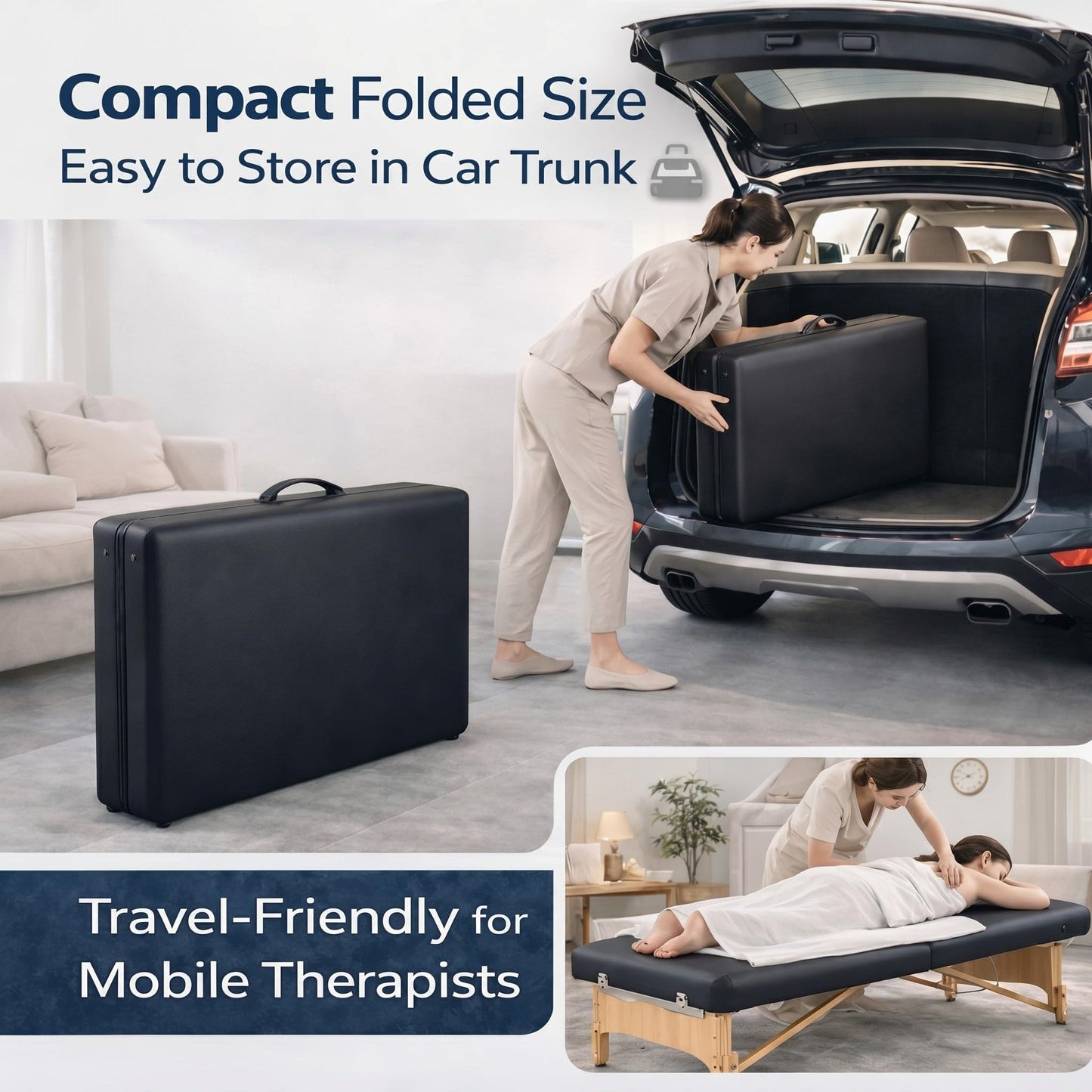 AceOrbit 73" x 33" x 24" Low Level Portable Folding Massage Table Adjustable Physical Exercise Therapy Bed Folding Massage Table for Spa Yoga Exercise Tattoo Home Training Station for Rehabilitation