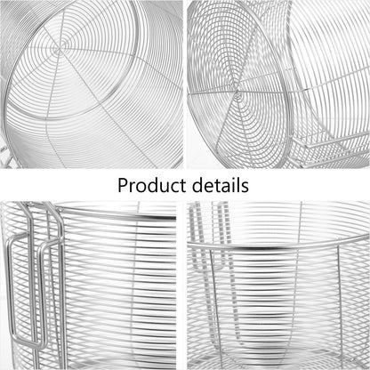 Kichvoe Mesh Pasta Basket - Stainless Steel Mesh Spider Strainer - Noodle Strainer Spaghetti Spoon Fried Food Container Deep Basket Skimmer for Noodles Dumpling