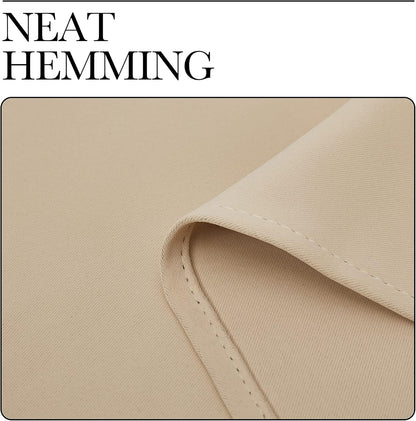 NICETOWN Room Darkening Curtain Panels - Thermal Insulated Grommet Drapes, Biscotti Beige, 29" x 40" (Set of 2)