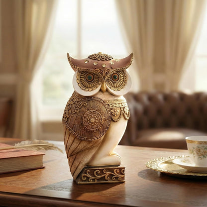 Owl Statue for Home Decor Accents, Shelf Bookshelf Table Office Living Room Decor Owl Figurine, Ideal Gifts for Bird