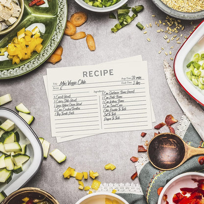 Jot & Mark Recipe Cards: 3x5 Inches Blank Double Sided, 50 Count (Modern Minimal)