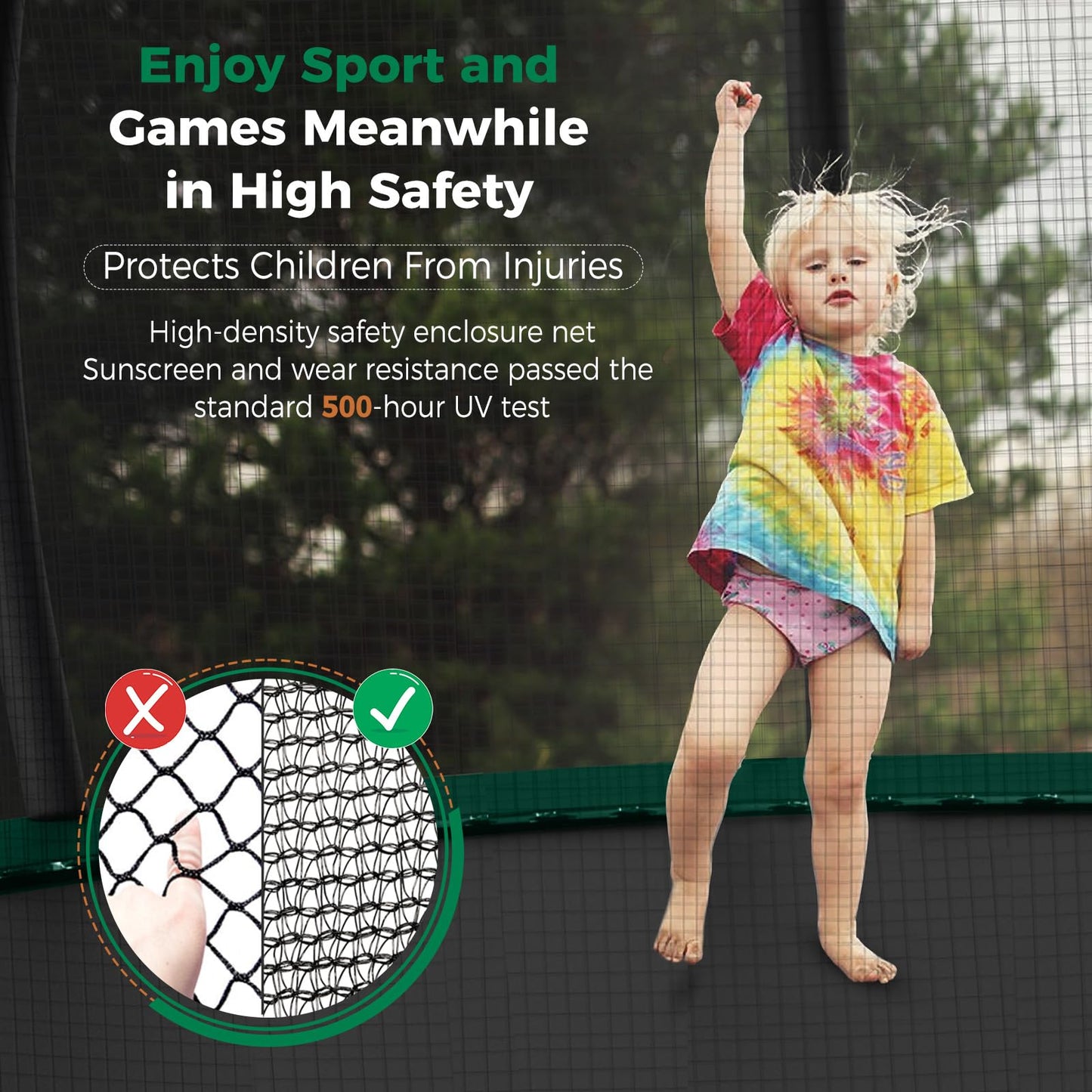 Tatub 16FT Upgrade Pumpkin Trampoline for Kids and Adults, Outdoor Recreational Trampolines with Basketball Hoop & Enclosure Net, Curved Poles & Storage Bag, Green