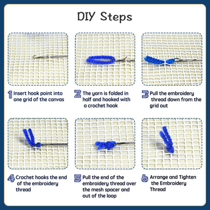YP Latch Hook Kits for Adults DIY Rug Crafts Arts Carpet for Home Decoration Festival Gifts,20.5" X 15"（Fly to The Moon）