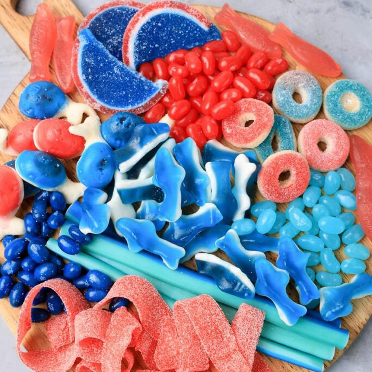Palksky Gummy Sharks Molds Silicone, 4 Pack 30 Cavity Mini Sharks Candy Molds,3D Small Blue Shark Gummies Mold, Candy Making Supplies for Candy/Friut Snack