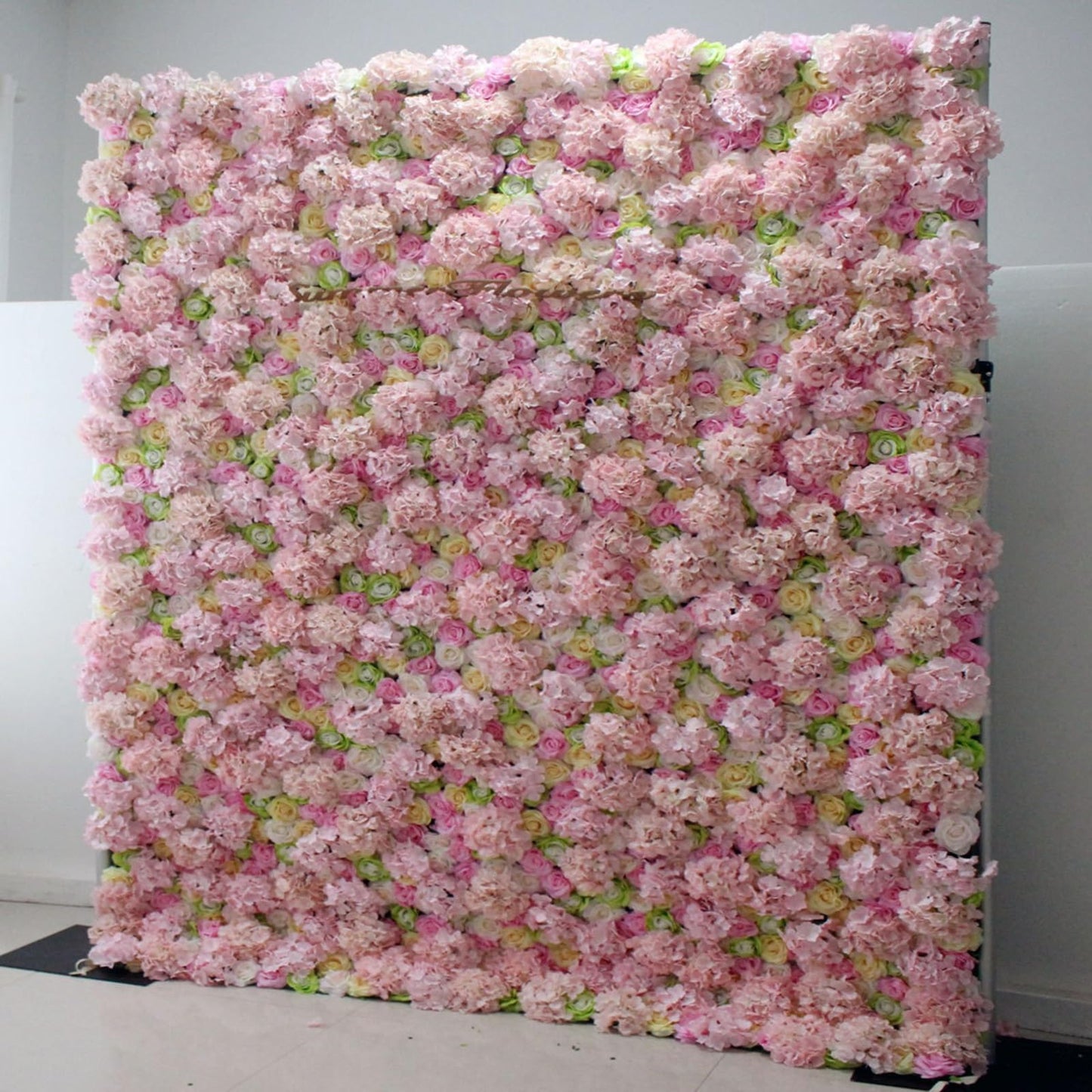 JIIPOREGJ Handmade Pink Hydrangea Rose Wall Large Artificial Flower Wall Backdrop Panels,Rose Wedding Backdrop 3D Floral Wall Fabric Flower Wall for Party Baby Shower Br,One Color,1m*1m/3.28 * 3.28FT