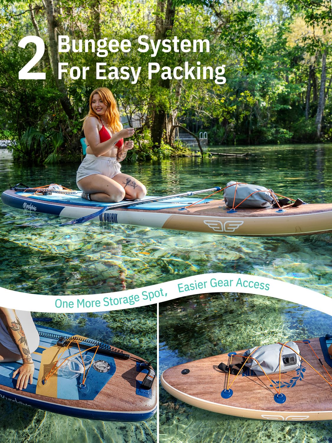 Niphean (Extra Large) Inflatable Paddle Board, SUP for 2+1 People/Family 500lbs Capacity Stand Up Paddle Board with SUP Accessories, StabilTrac Fin Non-Slip Paddleboard for Adults-Dark Gray