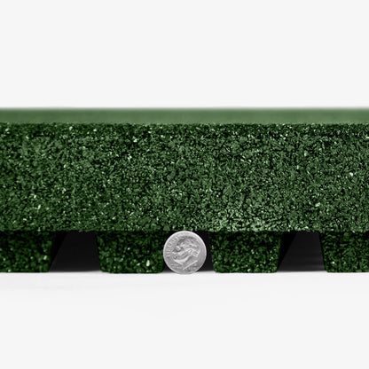 IncStores 2.5 Inch Thick Jamboree Rubber Interlocking Floor 2' x 2' Tiles | Heavy Duty Rubber Outdoor Tiles to Build Better Playgrounds at Homes, Schools, and Daycares | Green, 75 Tiles