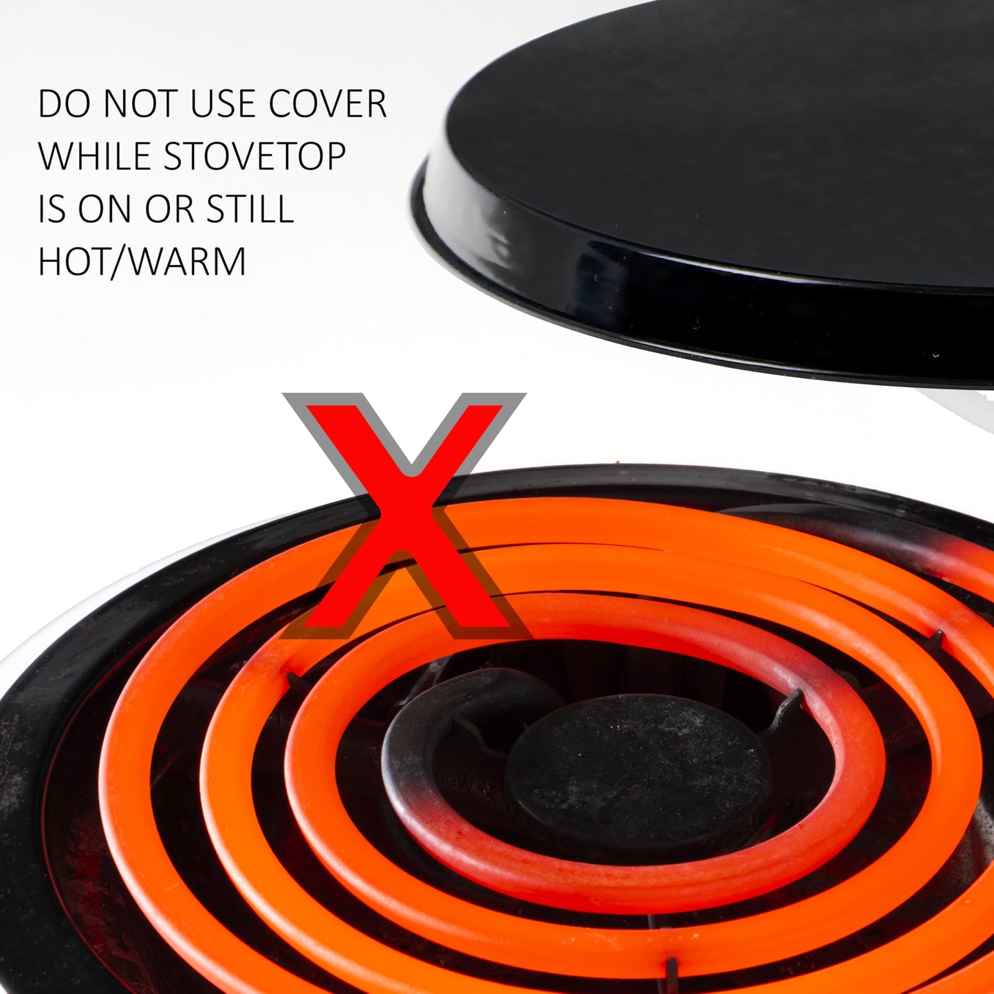 Reston Lloyd, Burner Covers For Electric Stovetop, Decorative Lightweight Tin Covers, Set of 4 (2-8 inch & 2-10 inch), Conceals Messy Drip Pans, Chef