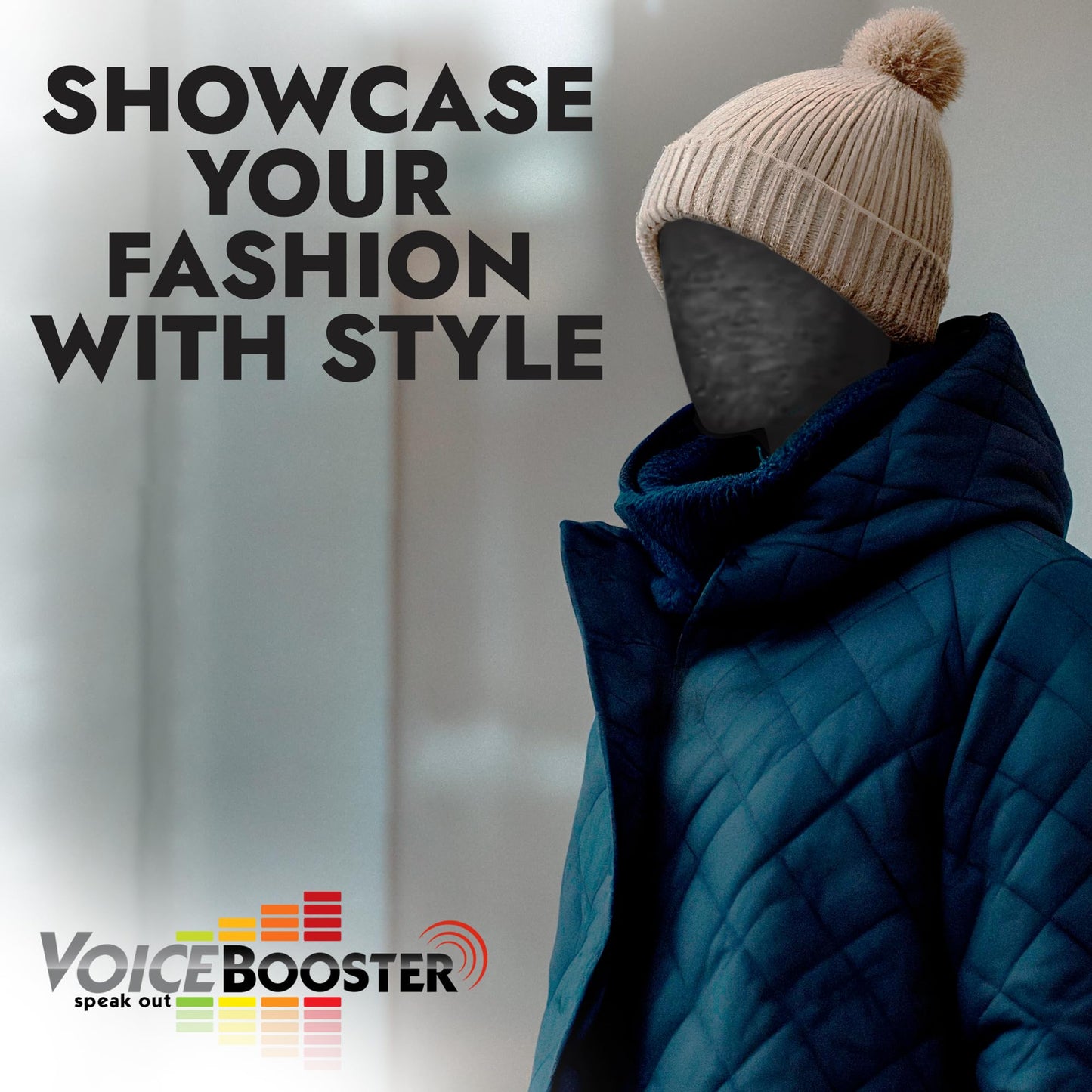 Full Body Male Mannequin by Voicebooster Speak Out - Flexible, Bendable, Poseable Standing Mannequin with Adjustable Arms - Soft Foam Dress Form for Costumes, Clothing Display, Sewing - Black