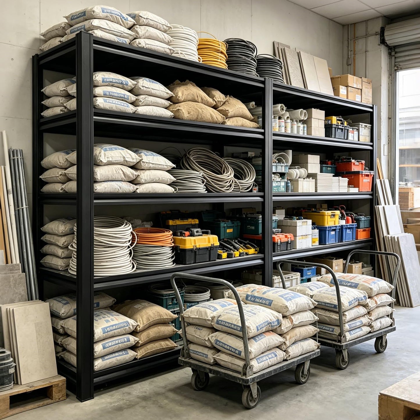 KIFDYTH 83" H Storage Shelves Heavy Duty, 3500 LBS Garage Shelving, 5 Tier Adjustable Metal Garage Shelving Units, 83" H*55" W*23.12" D, for Garage Storage, Warehouses, Basement (83H*55W*23.12D)
