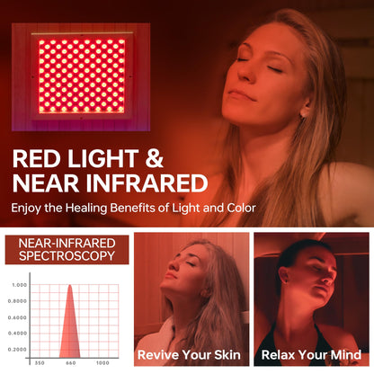 WOODBRIDGE Infrared Sauna Room 2 Person Japanese Cedar Indoor Corner Sauna with 7 Carbon Heaters, Red Light Therapy,Bluetooth Speaker,Intelligent Dual Control System,Tempered Glass,Exterior Brim Light