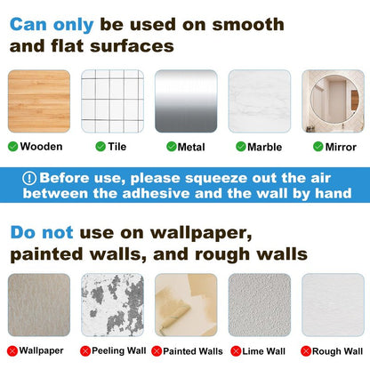 Kawfle Adhesive Shower Caddy, 4 Pack Acrylic Bathroom Shelves, No Drill Wall Mount Organizer Storage Shelf