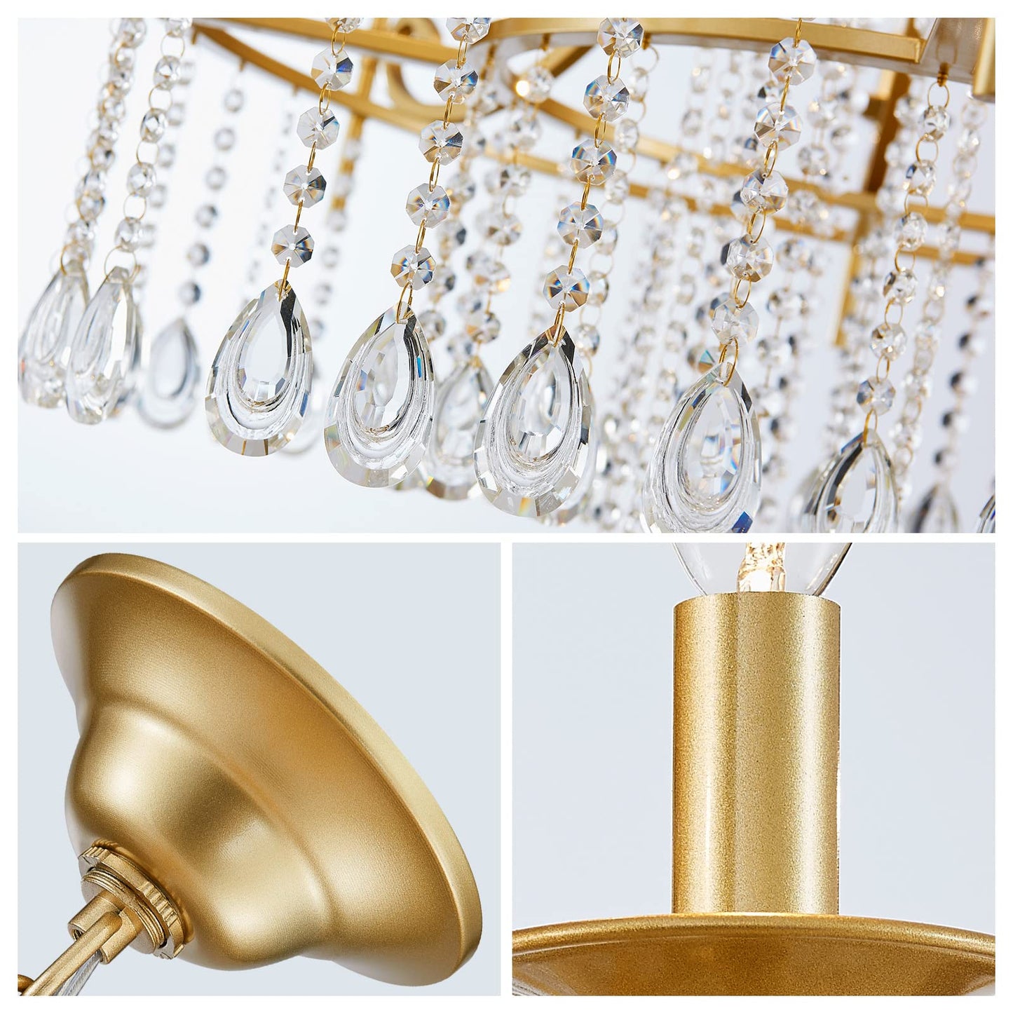 WUZUPS Candle Chandelier 12-Light Wagon Wheel Pendant Ceiling Light Modern Lighting Fixture for Bedroom Hallway Bar Kitchen Dinning Living Room Bathroom, Gold