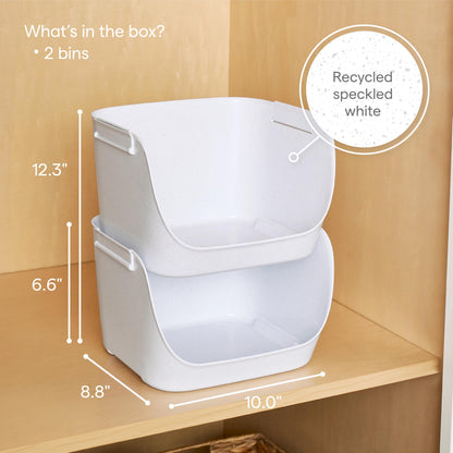 YouCopia ShelfBin Packet Organizer, 4-Tier Stairstep Raised Divided Bin, BPA-Free Storage Caddy for Kitchen Pantry and Cabinet Organization, Tea Bags, Medicine, and More