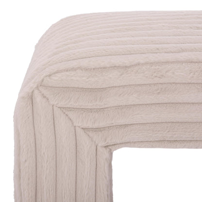 SAFAVIEH Home Collection - Arihana Curved Waterfall Bench, Beige Upholstered Seating (BCH6405A)