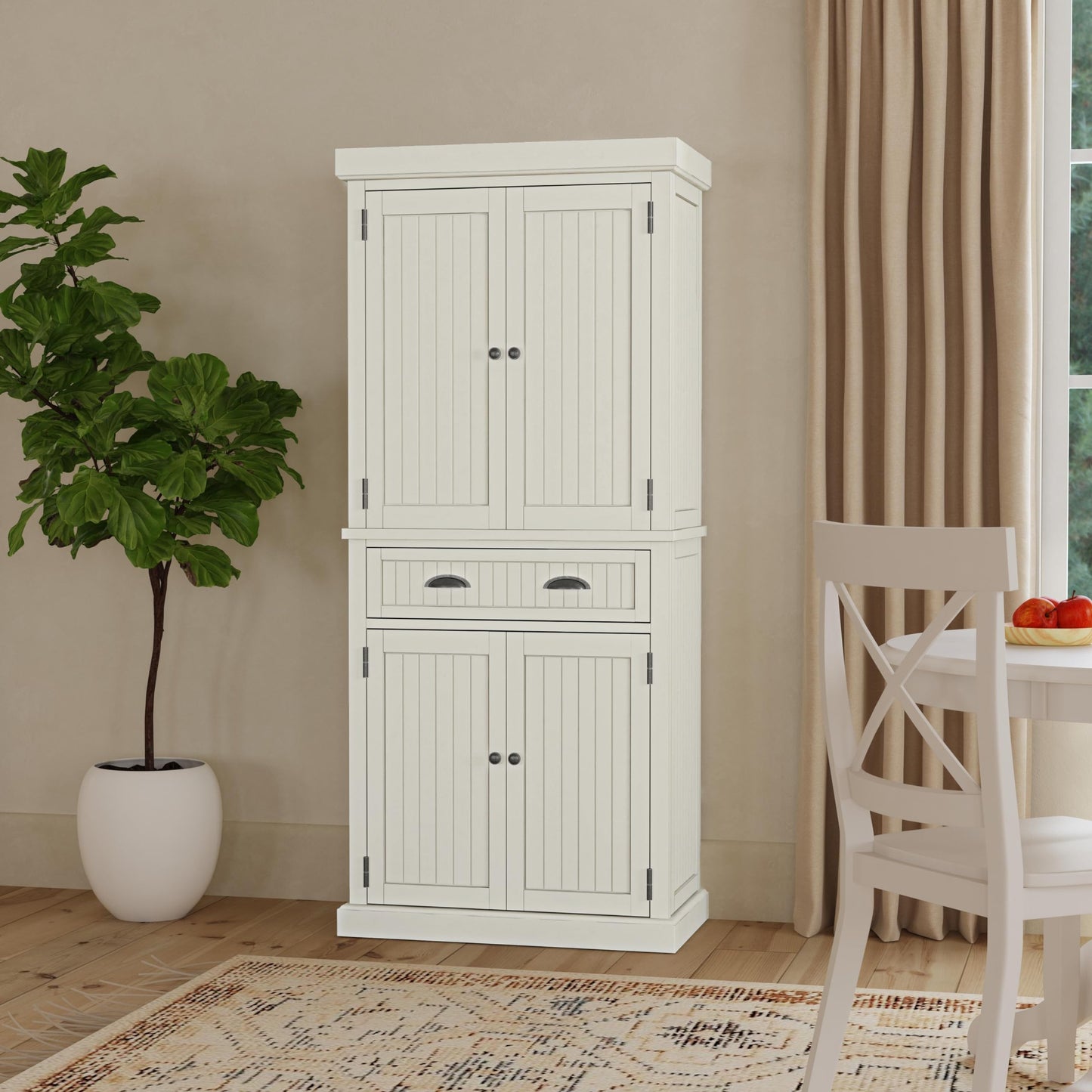 Homestyles Nantucket Pantry, 30", Off White