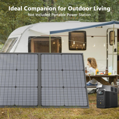 Solar Charger 110W Portable Solar Panel, IP67 Waterproof Foldable Solar Panel kit with 20V Output, 23.5% Efficiency Module for Outdoor Camping, Portable Power Station, Laptops, Motorhome, RV