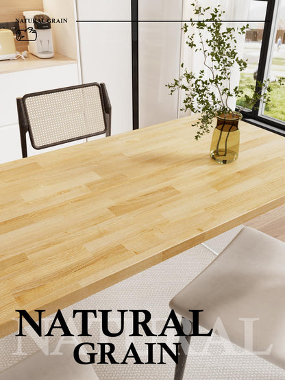 8FT Butcher Block Countertop Birch Solid Wood - 98" x 25" Table Top Butcher Block Cutting Board for Kitchen Island Cart Living Dining Office Desk Washer Dryer Countertop Replacement Unfinished 1.5" Th